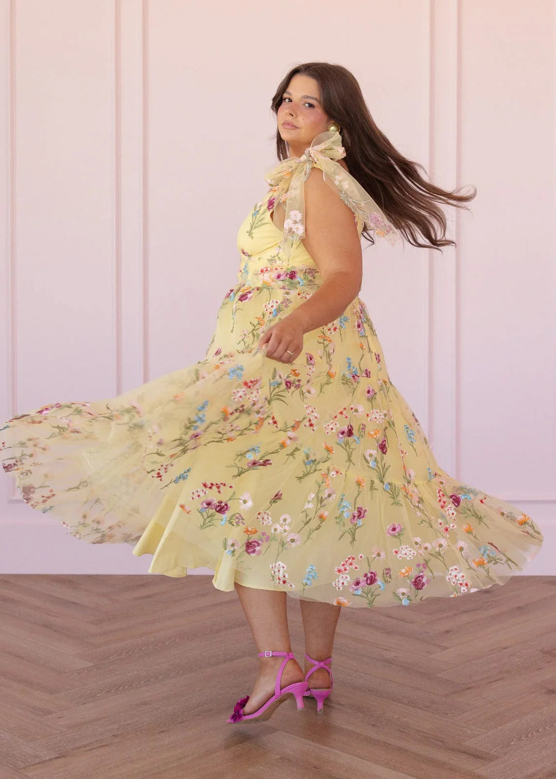 Margaret Midi Dress Yellow