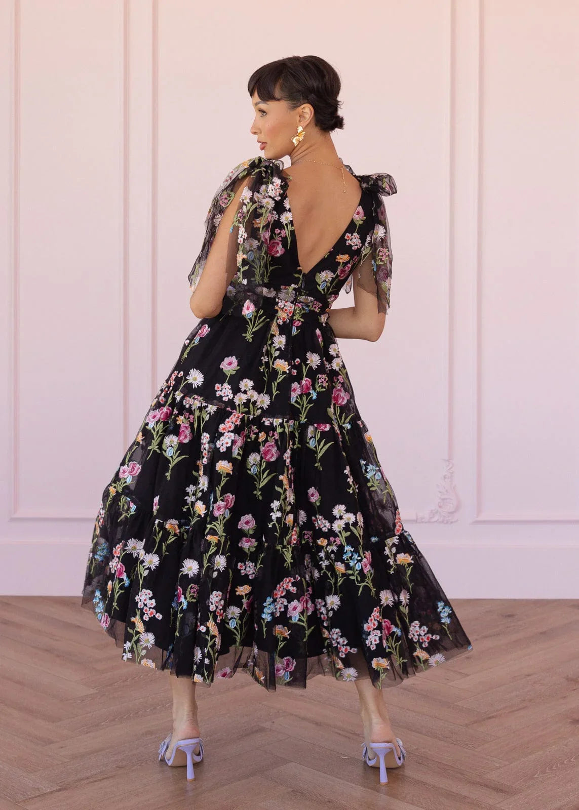 Margaret Midi Dress Black