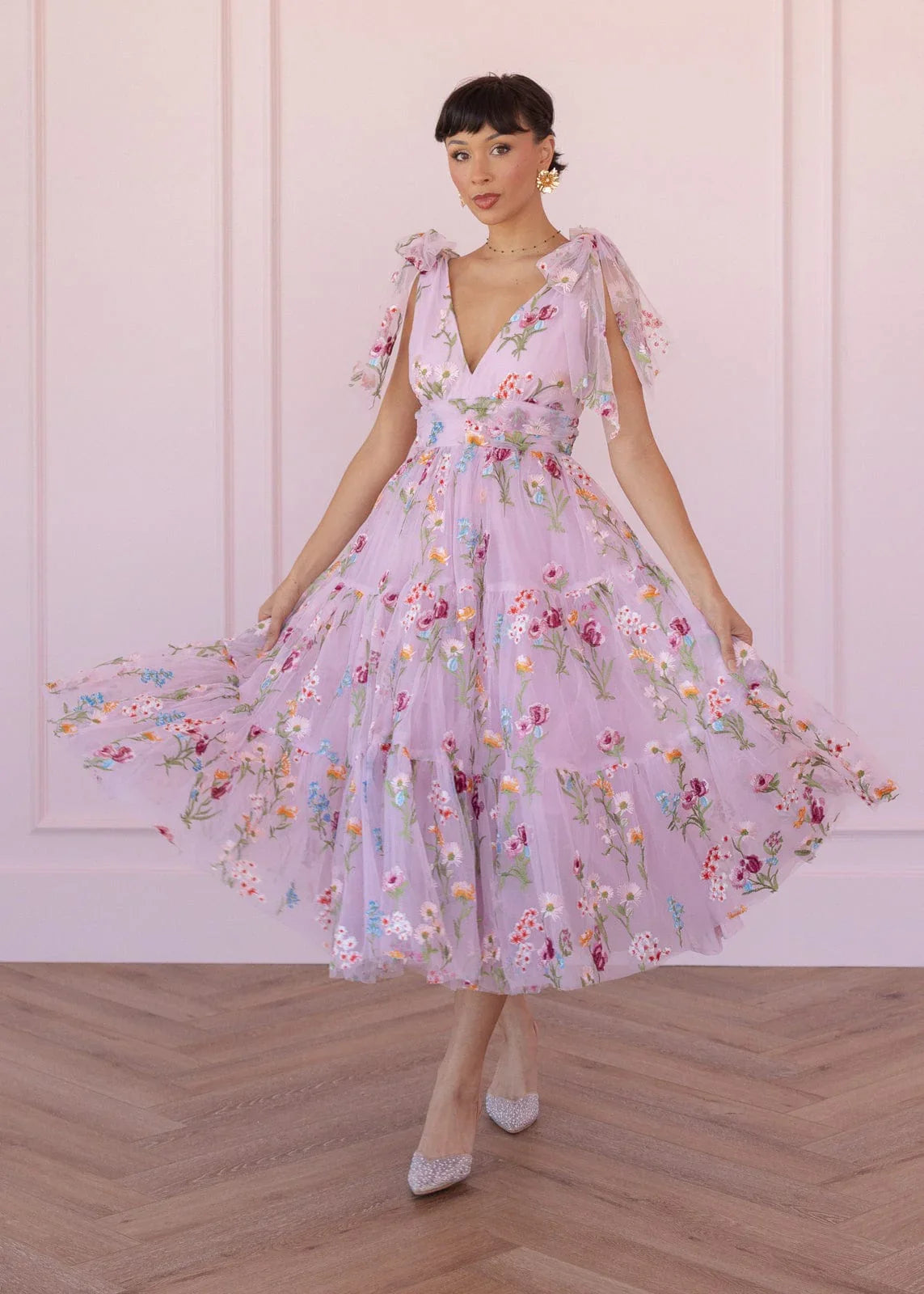 Margaret Midi Dress Pink