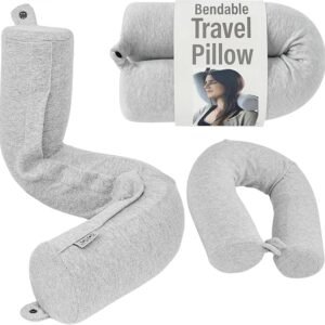 Dot&Dot Twist Memory Foam Travel Pillow, Bendable Neck Pillow